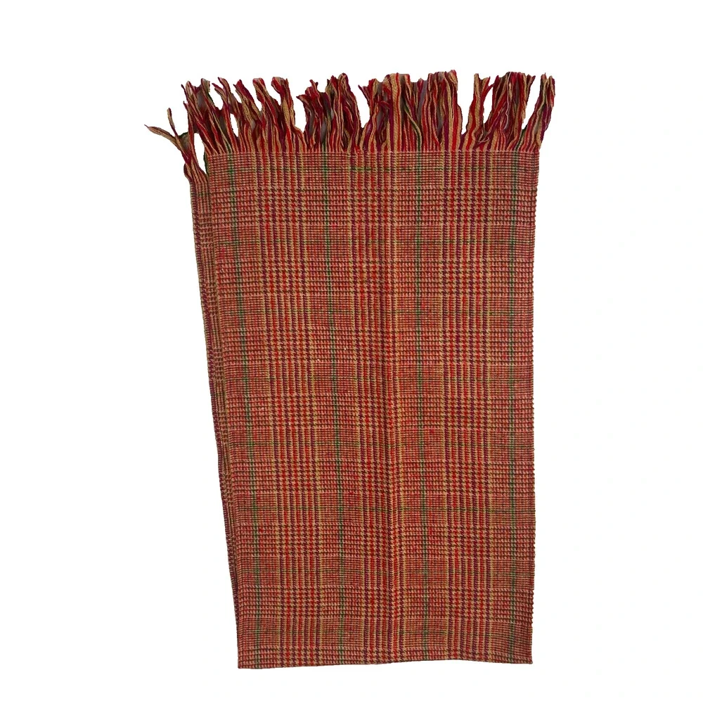 Unbranded Scarf Unisex Tweed Wool Blend Multicolor Fringe Soft Comfy